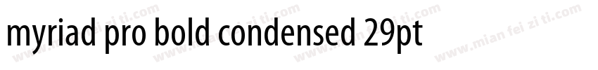 myriad pro bold condensed 29pt字体转换